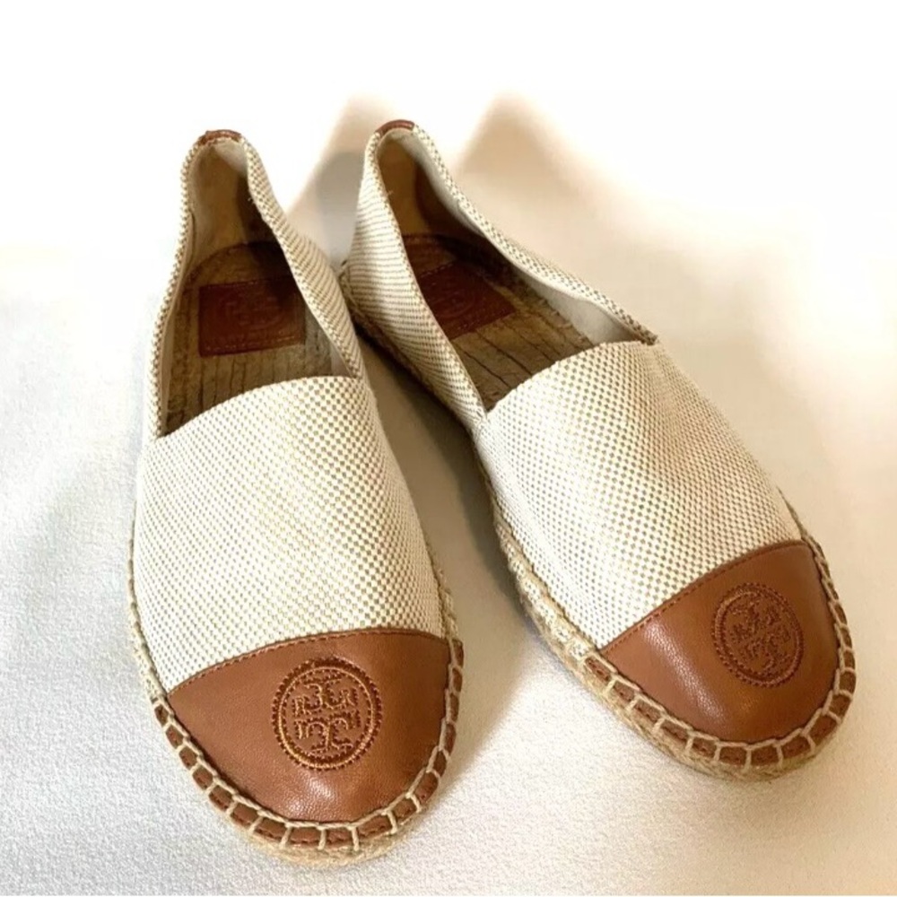 Tory Burch color block flats espadrilles size 8.5